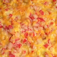 Картофельная запеканка с крабовым мясом