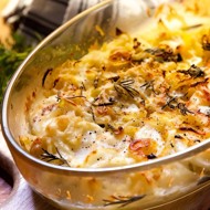 Картофельный пирог с семгой