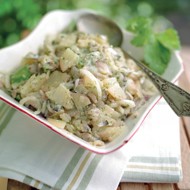 Картофельный салат с тюлькой или квашеной капустой