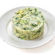 Картофельное пюре с васаби и шпинатом