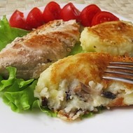 Картофельные зразы с шампиньонами и луком