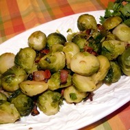 Каштаны с брюссельской капустой