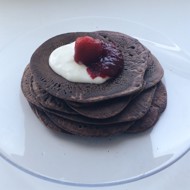 Кефирные оладушки с черемуховой мукой (без глютена)