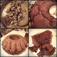 Кекс на кефире с кусочками шоколада