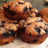 Кекс творожный с черникой