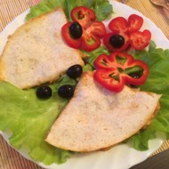 Кесадилья с курицей и баклажанами