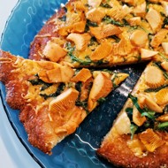 Кето-пицца с лисичками