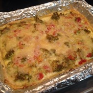 Киш с брокколи и томатами