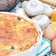 Киш с грибами и сыром фонтина