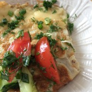 Классический французский омлет с сыром