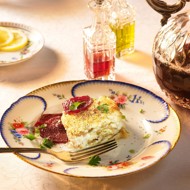 Копченая треска под соусом бешамель