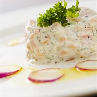 Копченый лосось в сливочном креме