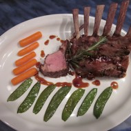 Корейка молочного теленка с овощами