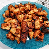 Корень сельдерея, обжаренный на сале