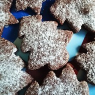 Корично-шоколадное новогоднее печенье