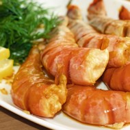 Королевские креветки в имбирно-чесночном соусе