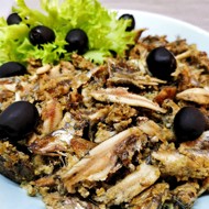 Корюшка, жаренная в тыквенной муке