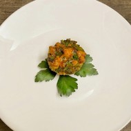 Корзинки из горбуши с зеленью