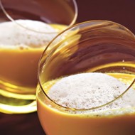 Крем-суп из моркови с грибной пеной