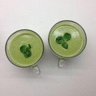 Крем-суп из порея и салата корн