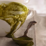 Крем-суп из шпината и смеси салатов