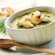 Крем-суп с плавленым сыром и картофелем