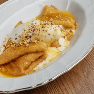 Креп-сюзетт с ванильным мороженым