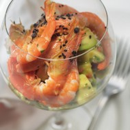 Креветки с авокадо