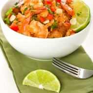 Креветки с текилой и лаймом