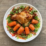 Кролик, запеченный с морковью в духовке