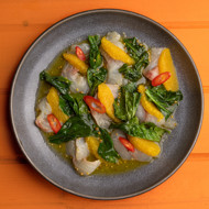 Крудо из дорадо с апельсином