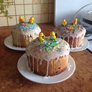 Кулич пасхальный с изюмом и ванилью