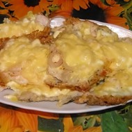 Курица по-французски с помидорами