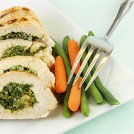 Курица с начинкой из трав