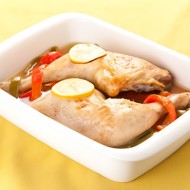 Курица с овощами в вине