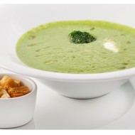 Куриный крем-суп со шпинатом и сливками