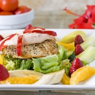 Куриный салат с яблоками и апельсинами