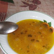 Куринный суп с чесноком