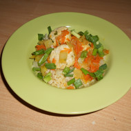 Куриные тефтели с булгуром и овощами