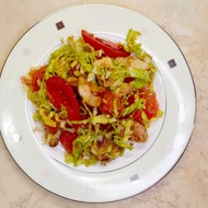 Салат из курицы с цитрусовыми без майонеза