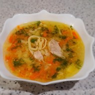 Куриный суп с домашней пастой