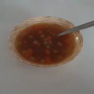 Куриный суп с соевым соусом и вермишелью