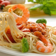 Лапша с морепродуктами и шафраном