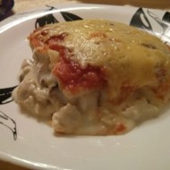 Лазанья с грибами и куриным филе