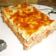 Лазанья с томатами в собственном соку