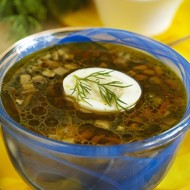 Легкие щи с крапивой