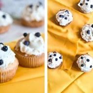 Лимонные капкейки с ягодной начинкой