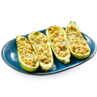 Лодочки из кабачков с креветками