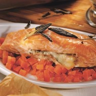 Лосось с сырной начинкой