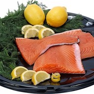 Малосольная горбуша, маринованная в лимонном соке